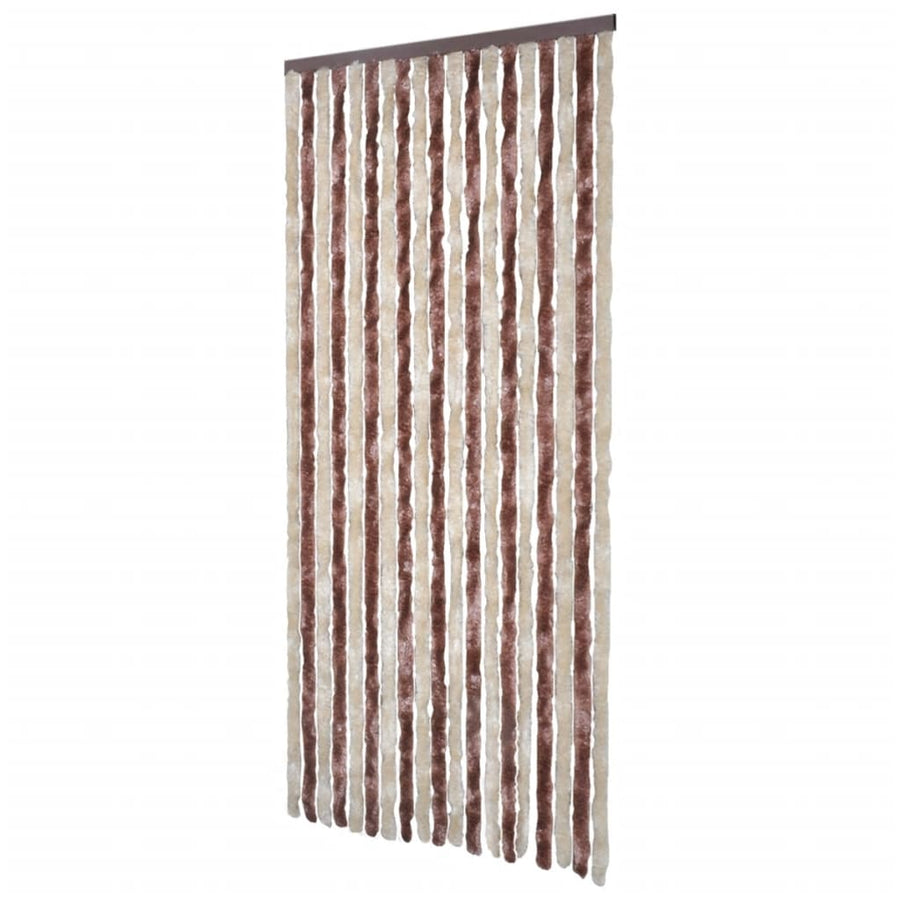Vliegengordijn 56x200 cm chenille beige en lichtbruin 56 x 200 cm Beige en lichtbruin