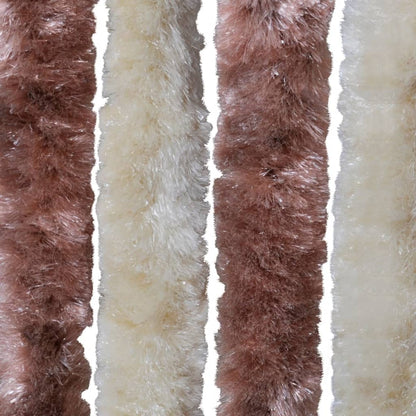 Vliegengordijn 56x200 cm chenille beige en lichtbruin 56 x 200 cm Beige en lichtbruin