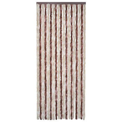 Vliegengordijn 90x200 cm chenille beige en lichtbruin 90 x 200 cm Beige en lichtbruin