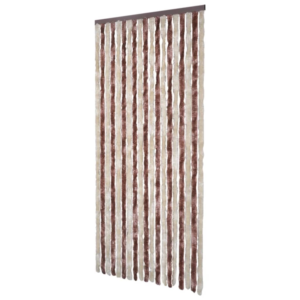 Vliegengordijn 90x200 cm chenille beige en lichtbruin 90 x 200 cm Beige en lichtbruin