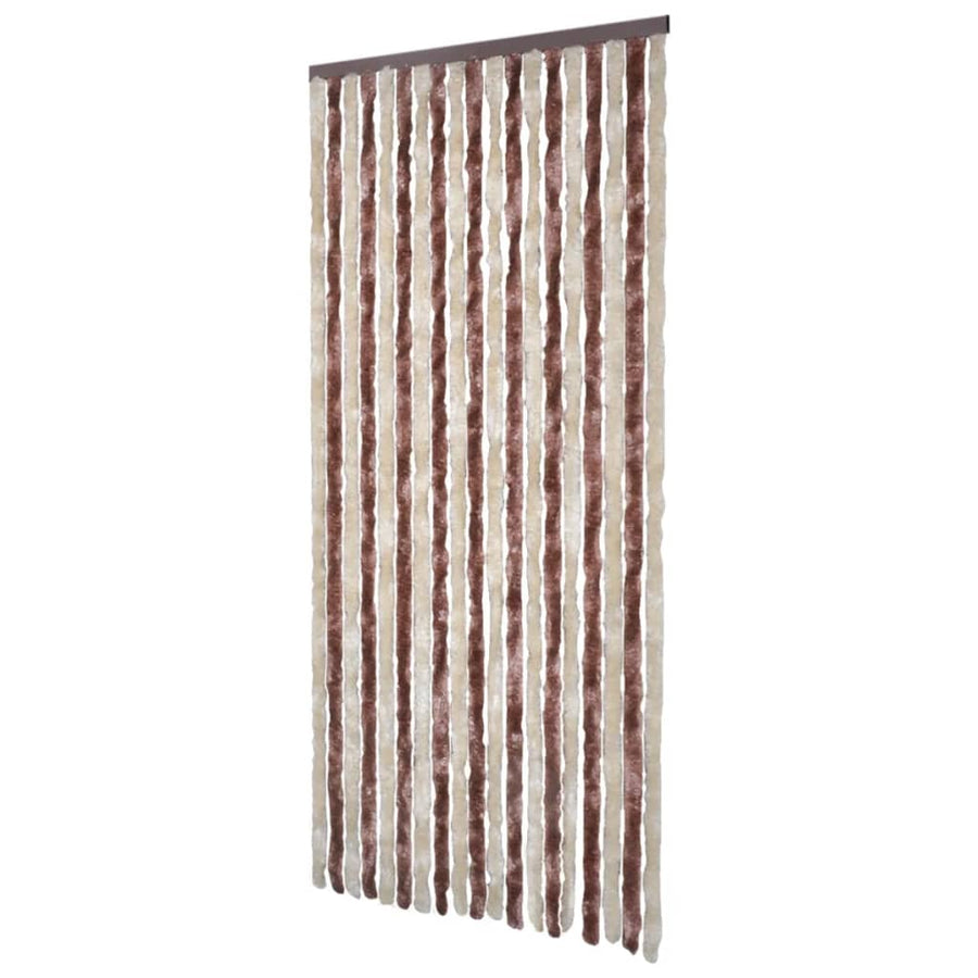 Vliegengordijn 90x200 cm chenille beige en lichtbruin 90 x 200 cm Beige en lichtbruin