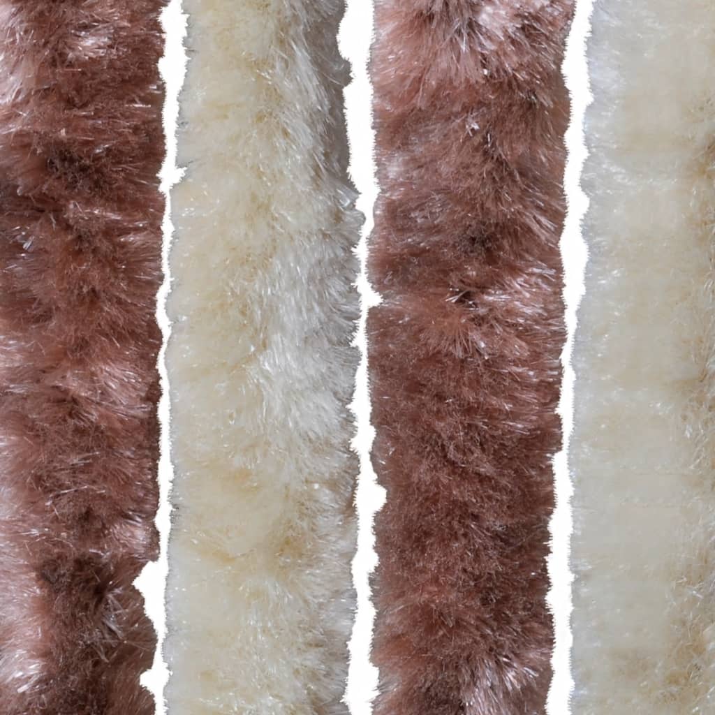 Vliegengordijn 90x200 cm chenille beige en lichtbruin 90 x 200 cm Beige en lichtbruin