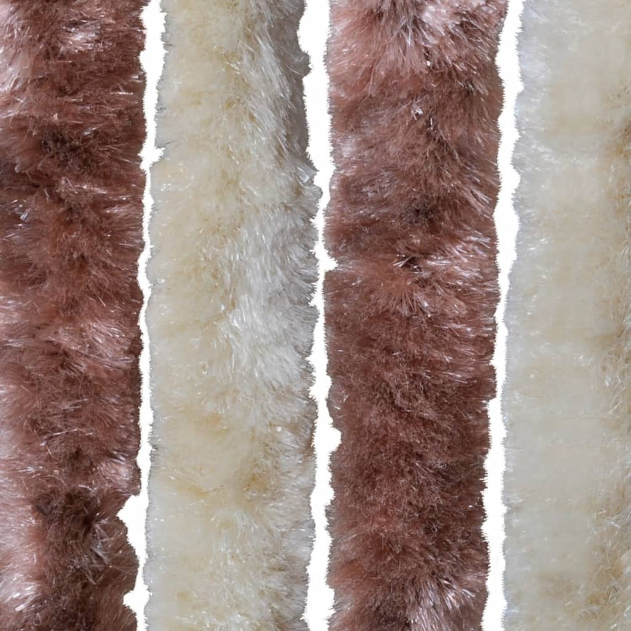 Vliegengordijn 90x200 cm chenille beige en lichtbruin 90 x 200 cm Beige en lichtbruin