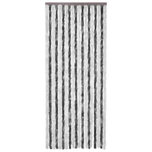 Vliegengordijn 56x200 cm chenille grijs en wit 56 x 200 cm Grijs en wit