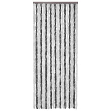 Vliegengordijn 90x200 cm chenille grijs en wit 90 x 200 cm Grijs en wit
