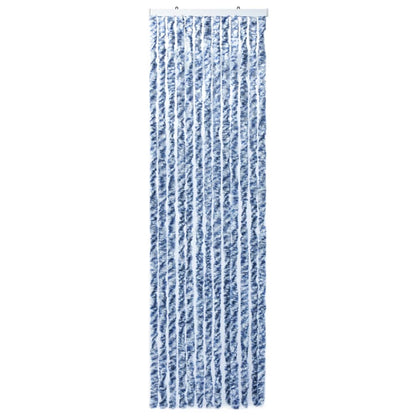 Vliegengordijn 90x200 cm chenille blauw en wit 90 x 200 cm Blauw en wit