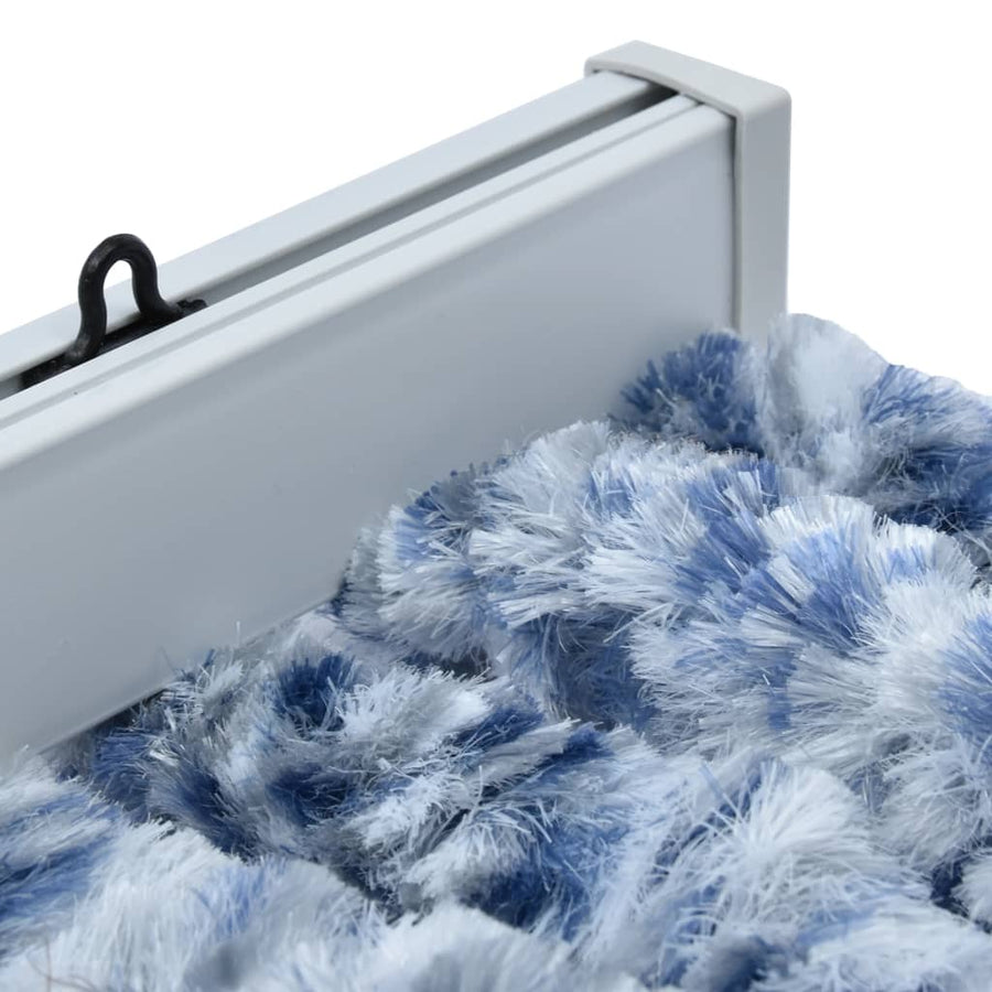 Vliegengordijn 90x200 cm chenille blauw en wit 90 x 200 cm Blauw en wit