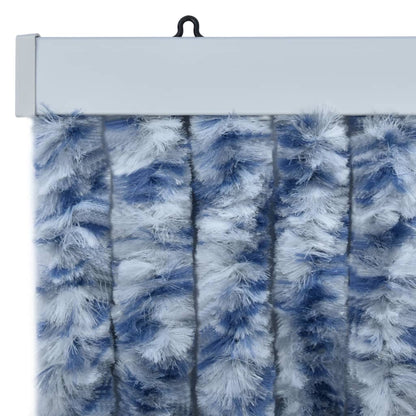 Vliegengordijn 120x220 cm chenille blauw en wit 120 x 220 cm Blauw en wit