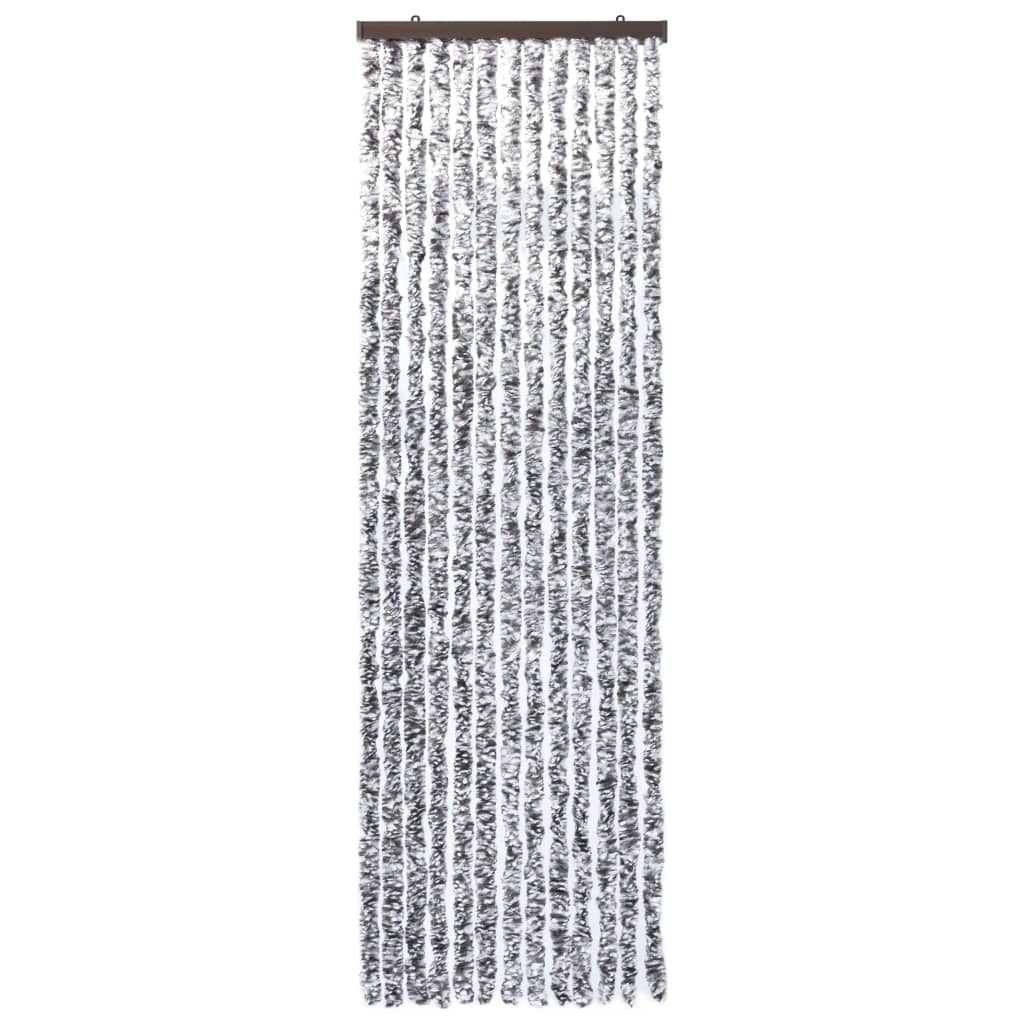 Vliegengordijn 56x200 cm chenille bruin en beige 56 x 200 cm Bruin en beige