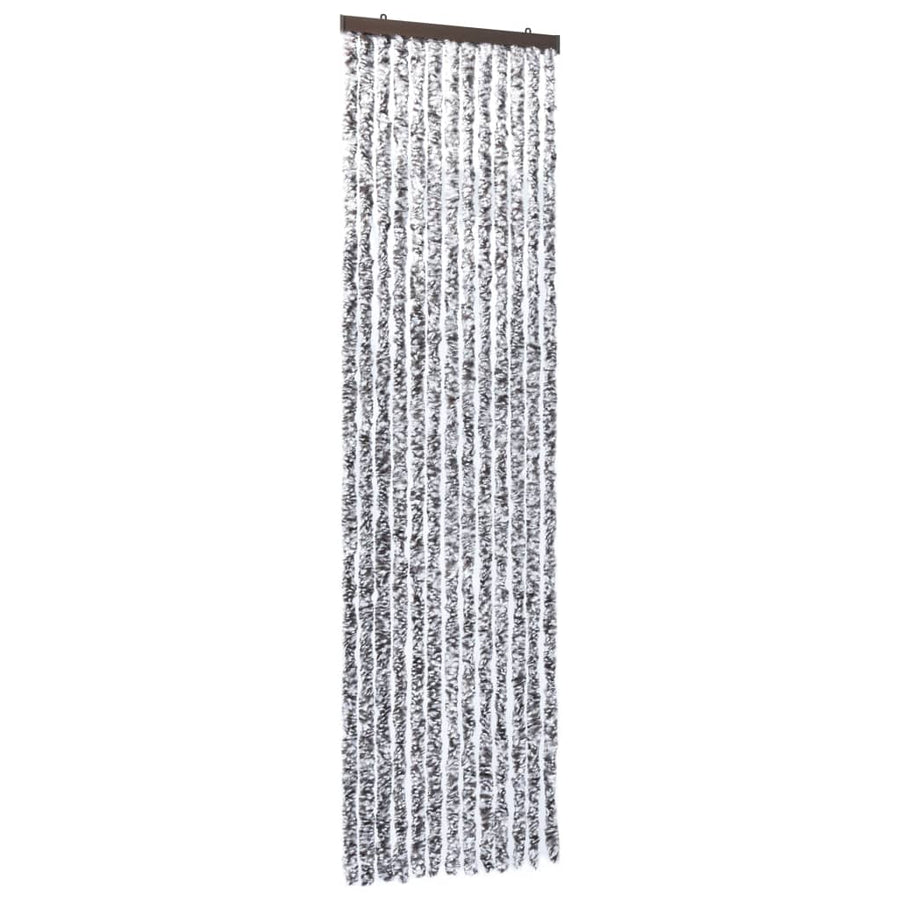 Vliegengordijn 56x200 cm chenille bruin en beige 56 x 200 cm Bruin en beige