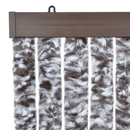 Vliegengordijn 56x200 cm chenille bruin en beige 56 x 200 cm Bruin en beige