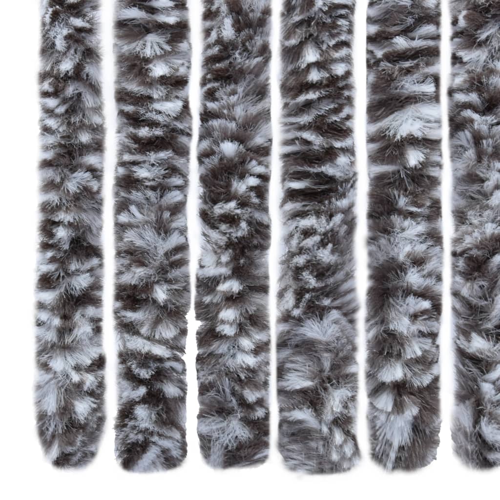 Vliegengordijn 56x200 cm chenille bruin en beige 56 x 200 cm Bruin en beige