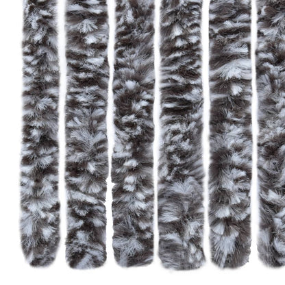 Vliegengordijn 56x200 cm chenille bruin en beige 56 x 200 cm Bruin en beige