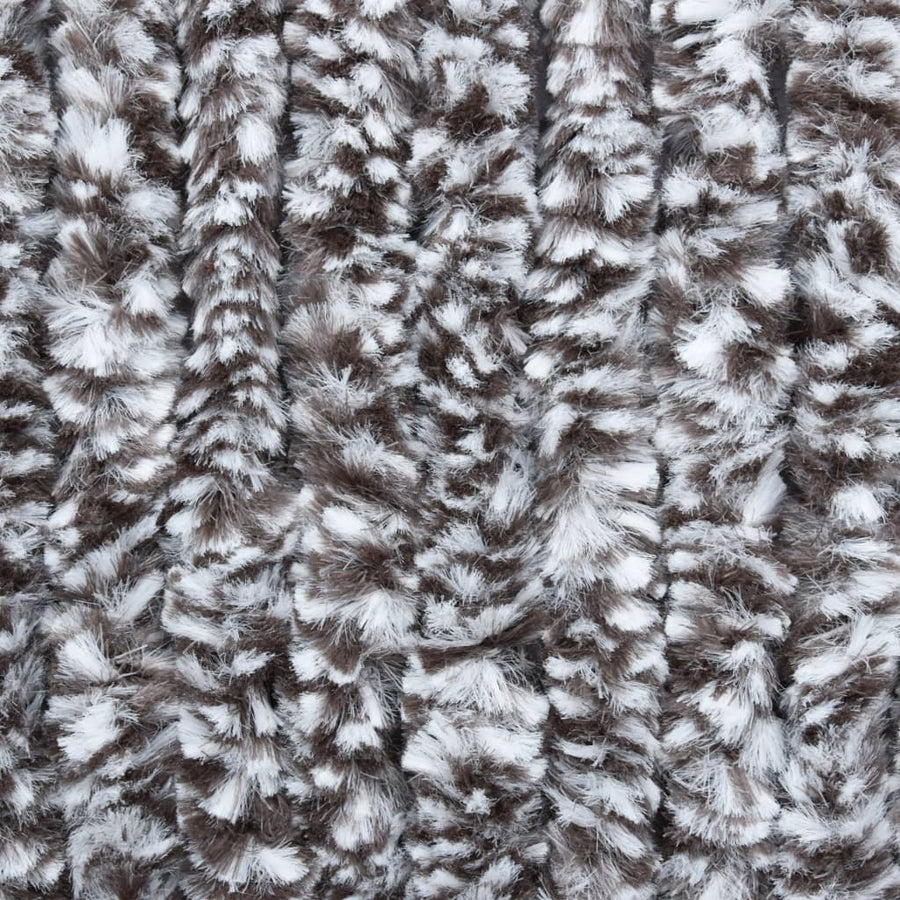 Vliegengordijn 56x200 cm chenille bruin en beige 56 x 200 cm Bruin en beige