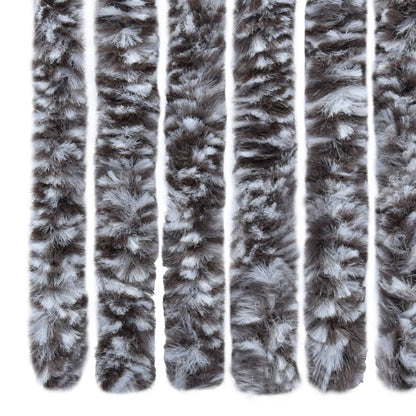 Vliegengordijn 90x200 cm chenille bruin en beige 90 x 200 cm Bruin en beige