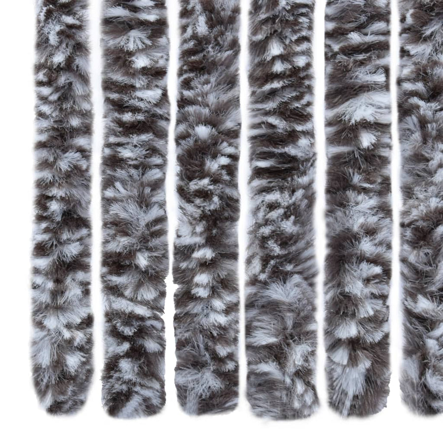 Vliegengordijn 90x200 cm chenille bruin en beige 90 x 200 cm Bruin en beige