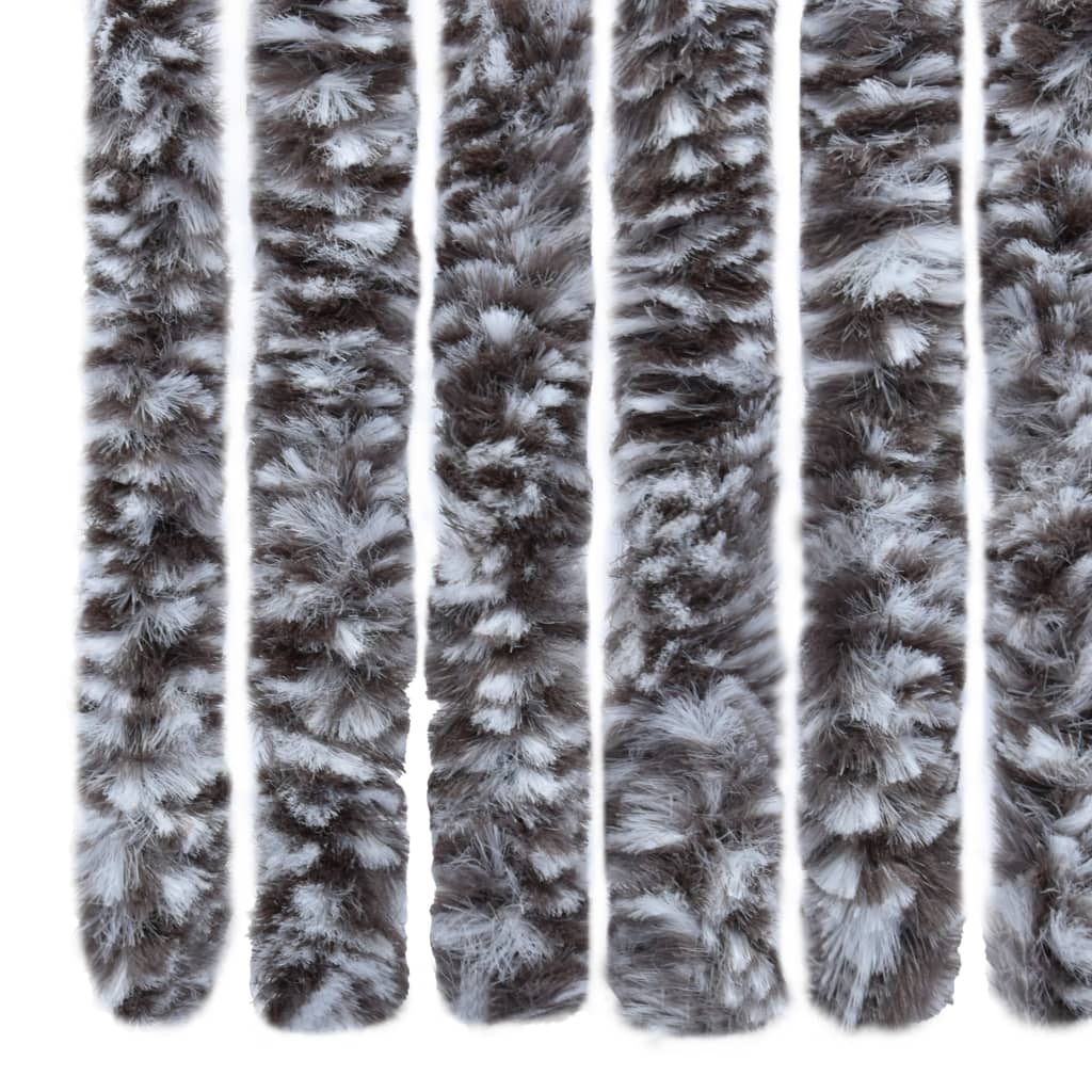 Vliegengordijn 120x220 cm chenille bruin en beige 120 x 220 cm Bruin en beige