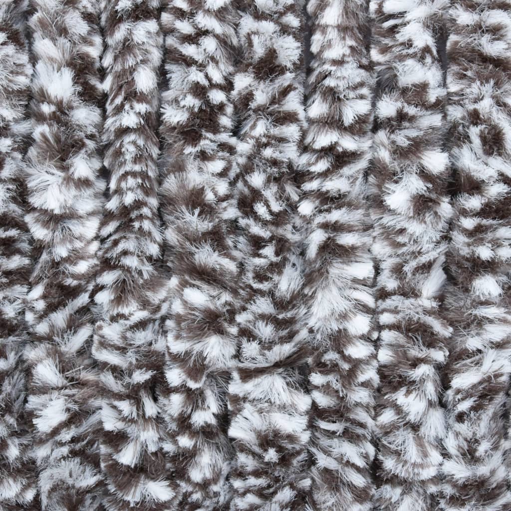 Vliegengordijn 120x220 cm chenille bruin en beige 120 x 220 cm Bruin en beige