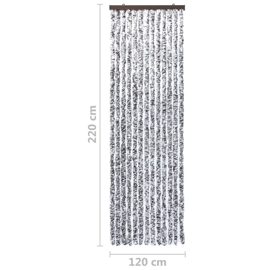 Vliegengordijn 120x220 cm chenille bruin en beige 120 x 220 cm Bruin en beige