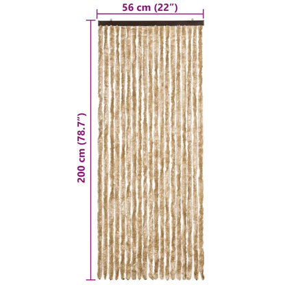 Vliegengordijn Chenille Beige 56 x 200 cm