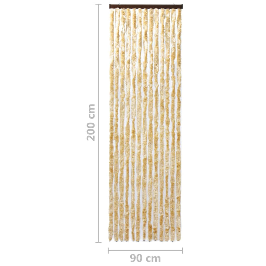 Vliegengordijn 90x200 cm chenille beige 90 x 200 cm Beige