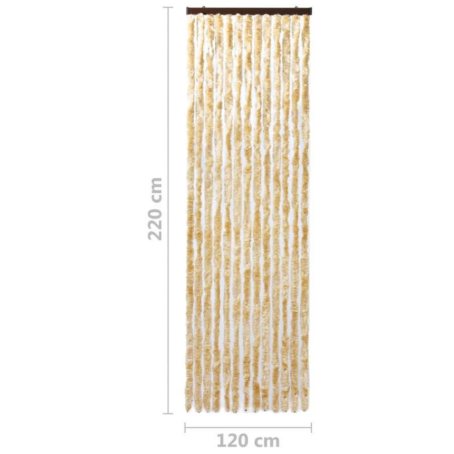 Vliegengordijn 120x220 cm chenille beige 120 x 220 cm Beige