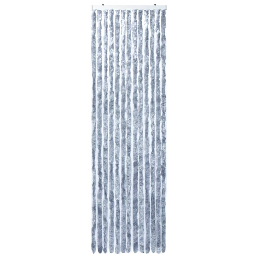Vliegengordijn 56x200 cm chenille zilverkleurig 56 x 200 cm Zilver