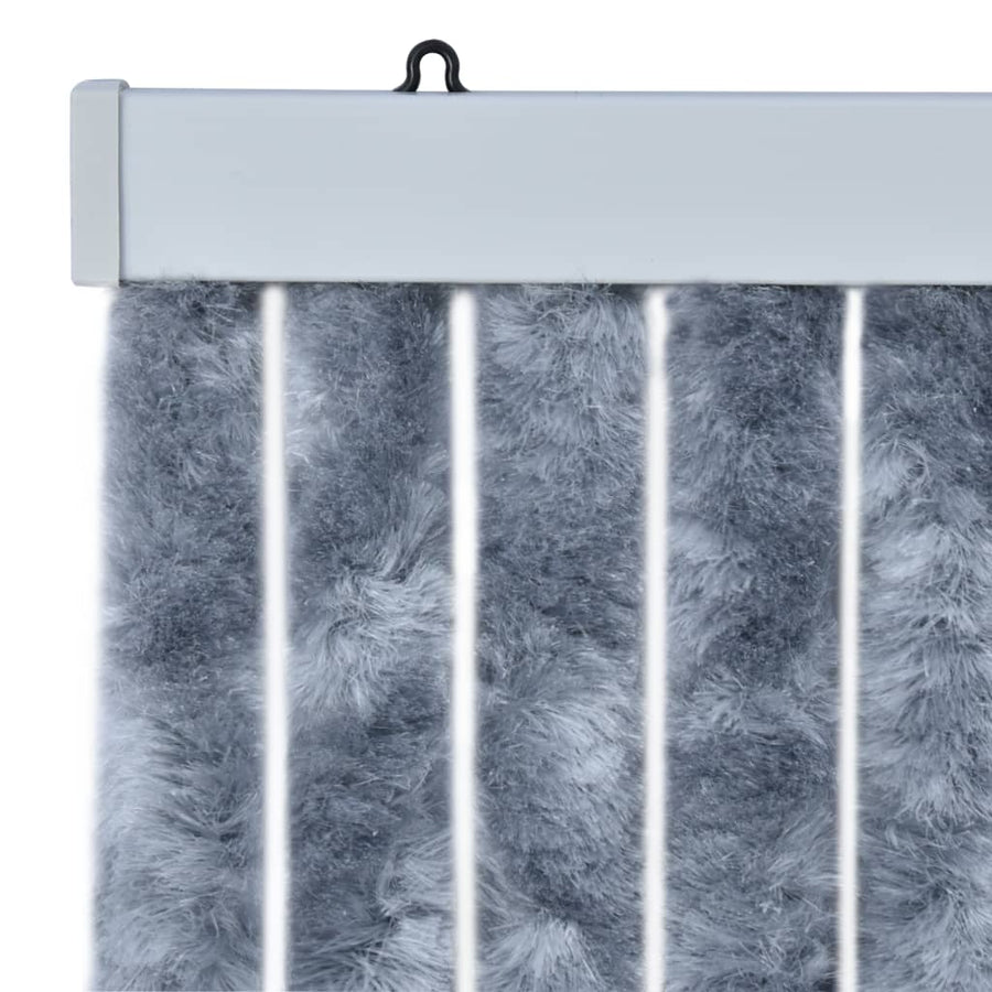 Vliegengordijn 56x200 cm chenille zilverkleurig 56 x 200 cm Zilver