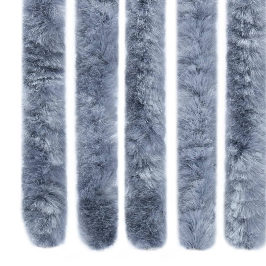 Vliegengordijn 56x200 cm chenille zilverkleurig 56 x 200 cm Zilver