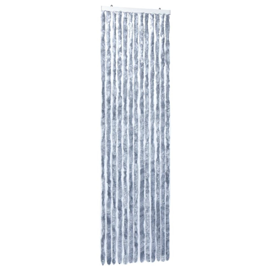Vliegengordijn 90x200 cm chenille zilverkleurig 90 x 200 cm Zilver