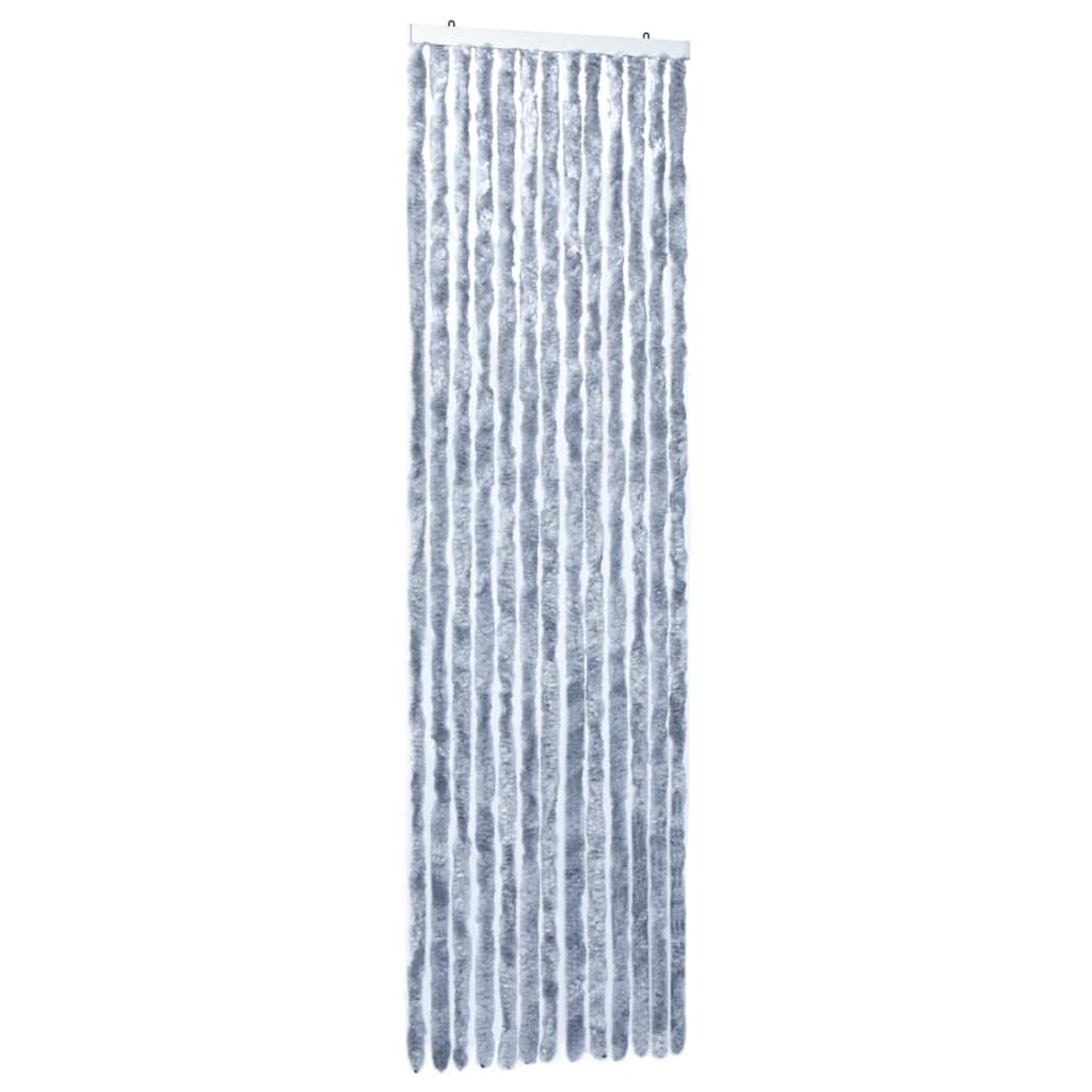 Vliegengordijn 120x220 cm chenille zilverkleurig 120 x 220 cm Zilver
