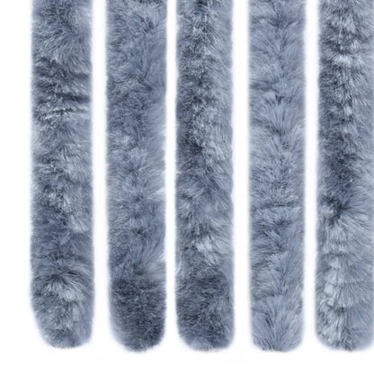 Vliegengordijn 120x220 cm chenille zilverkleurig 120 x 220 cm Zilver