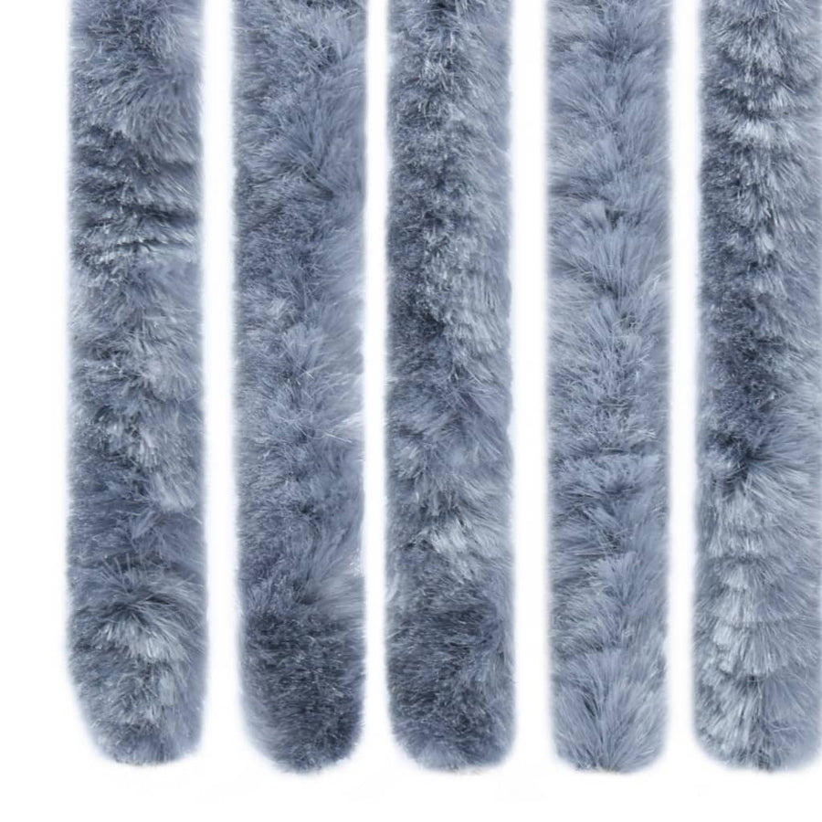 Vliegengordijn 120x220 cm chenille zilverkleurig 120 x 220 cm Zilver