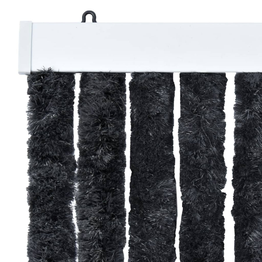 Vliegengordijn 90x200 cm chenille antraciet 90 x 200 cm Antraciet