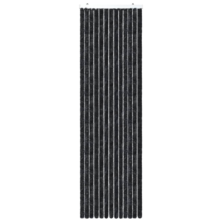 Vliegengordijn 120x220 cm chenille antraciet 120 x 220 cm Antraciet