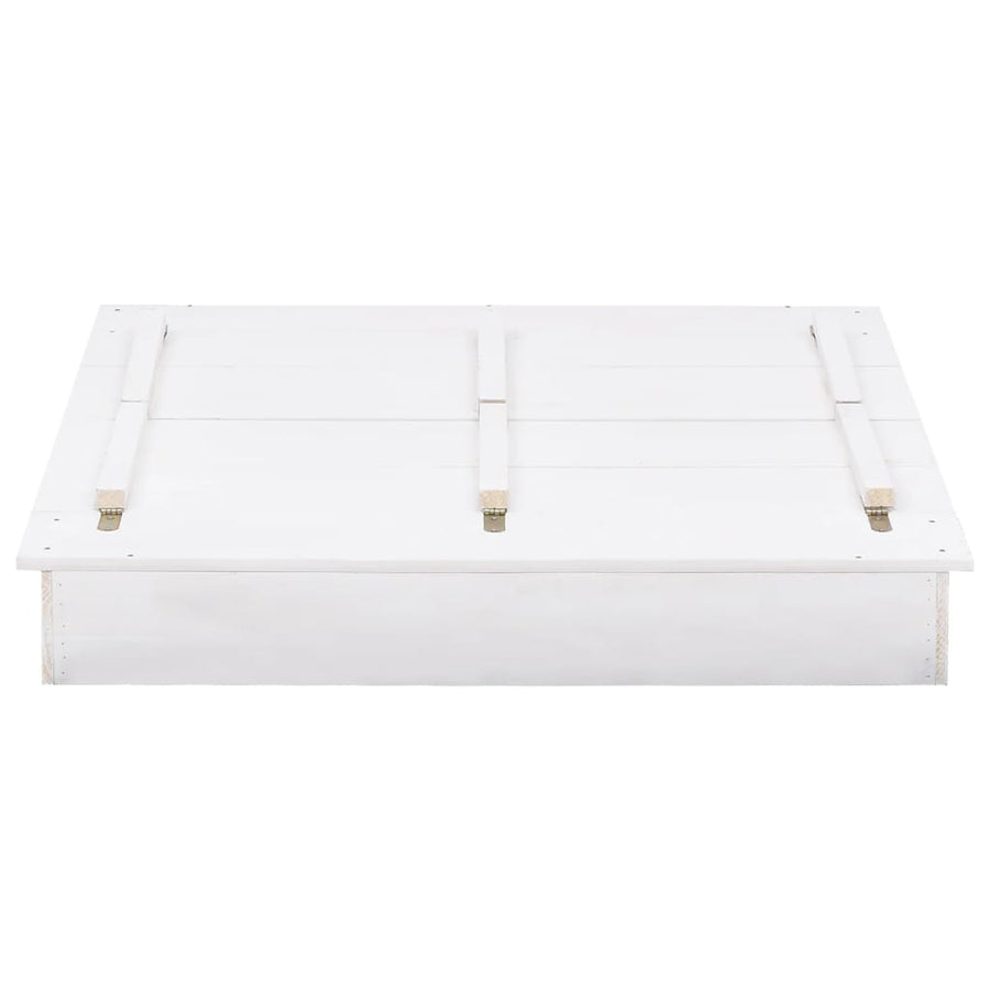 Zandbak 95X90X15 Cm Vurenhout Wit