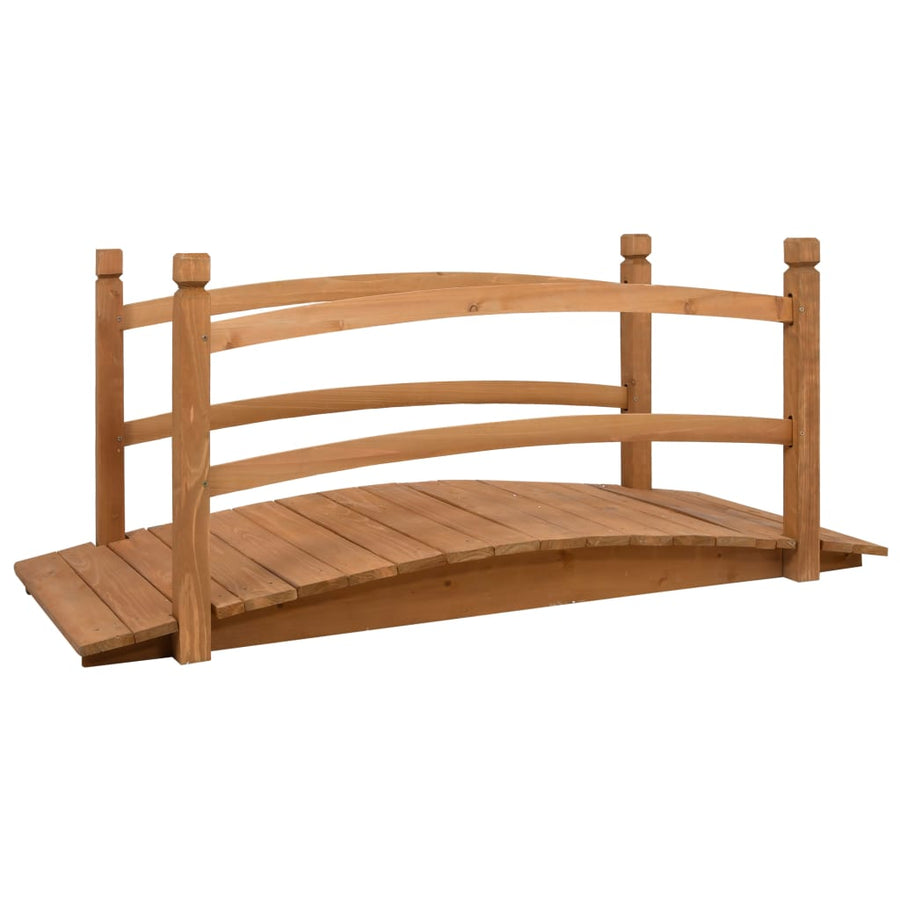 Tuinbrug 140X60X60 Cm Massief Vurenhout Zwart