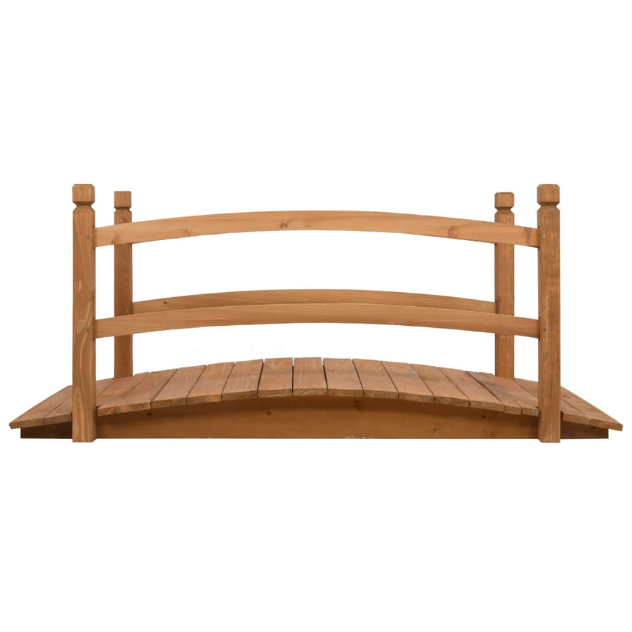 Tuinbrug 140X60X60 Cm Massief Vurenhout Zwart