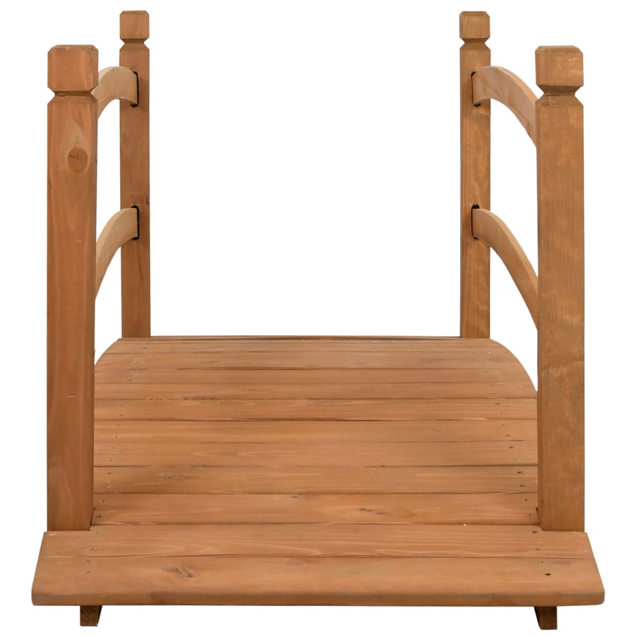Tuinbrug 140X60X60 Cm Massief Vurenhout Zwart