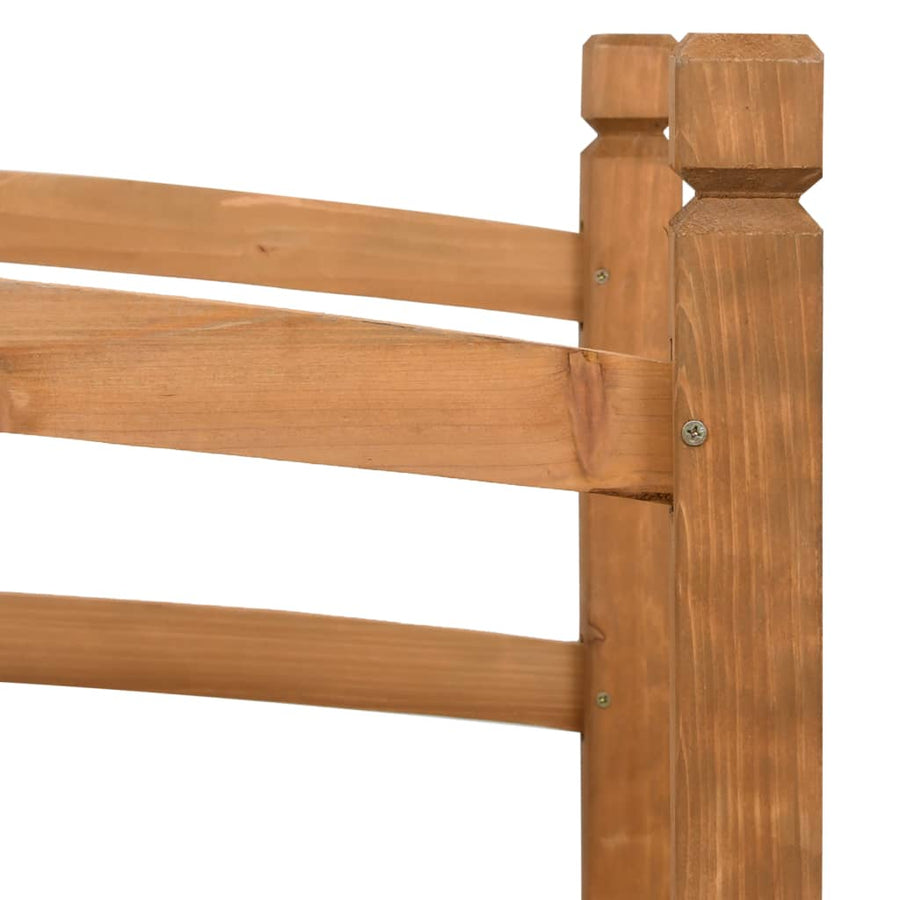 Tuinbrug 140X60X60 Cm Massief Vurenhout Zwart