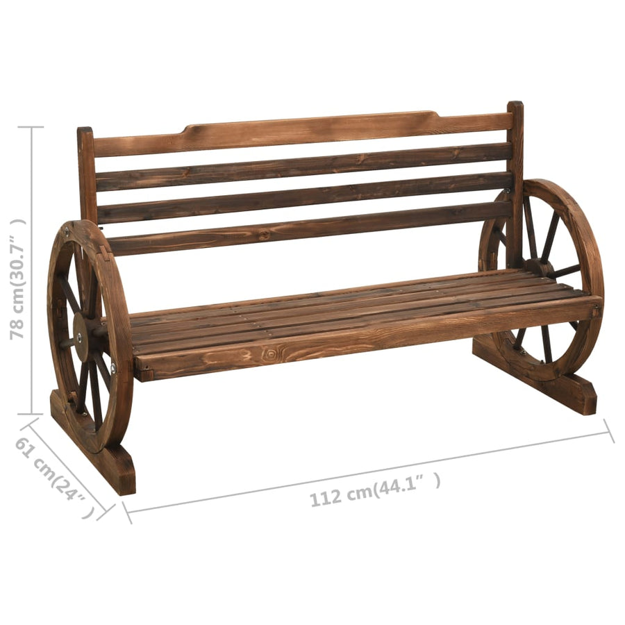 Tuinbank Massief Vurenhout 112 cm