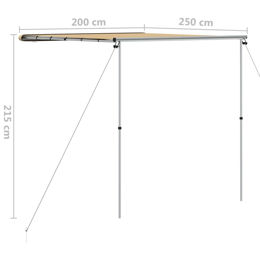 Luifel Voor Camper En Caravan 2X2,5X2,15 M Beige