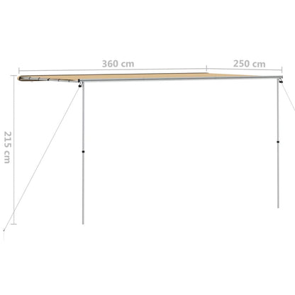 Luifel voor camper en caravan 3,6x2,5x2,15 m beige