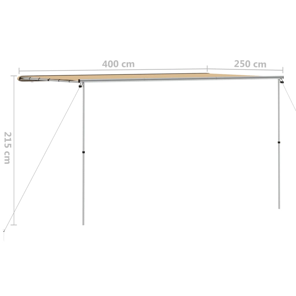 Luifel voor camper en caravan 4x2,5x2,15 m beige