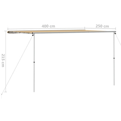 Luifel voor camper en caravan 4x2,5x2,15 m beige