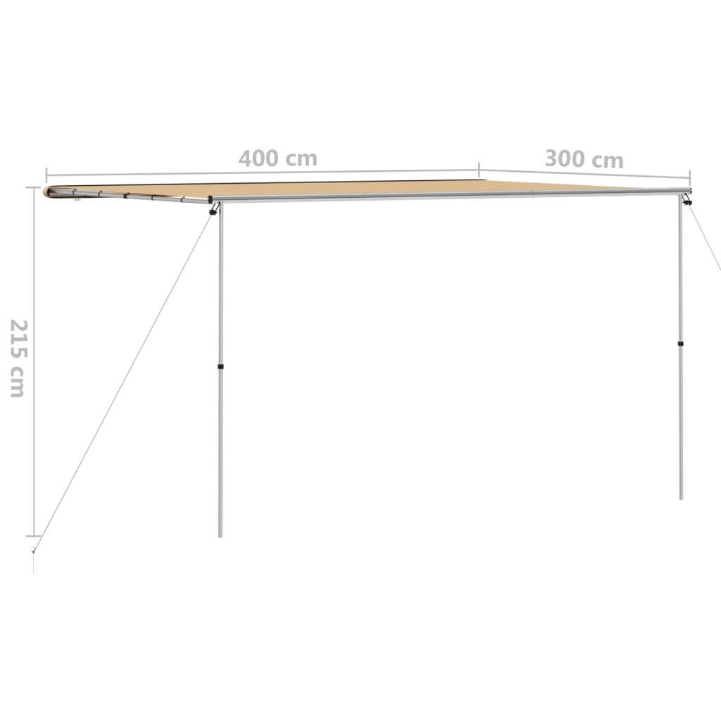 Luifel voor camper en caravan 4x3x2,15 m beige