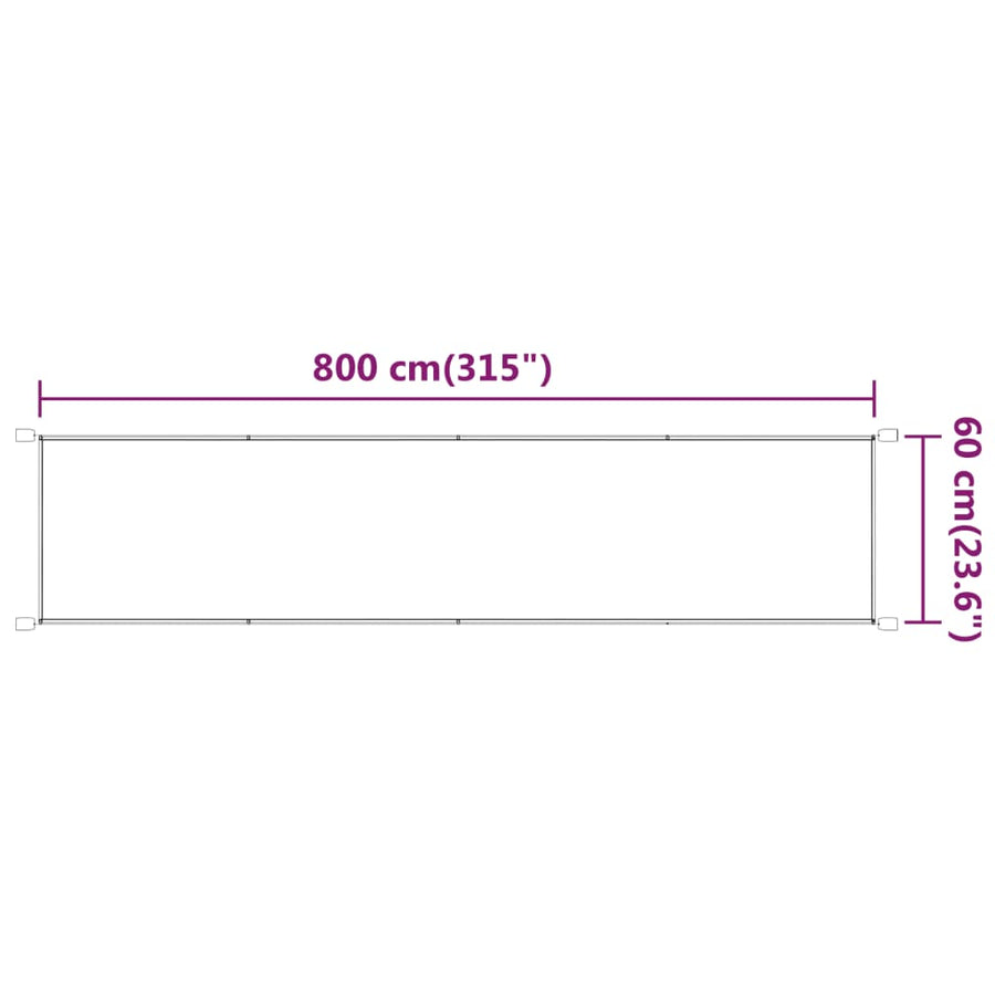 Luifel Verticaal Oxford Stof 60 x 800 cm Lichtgroen