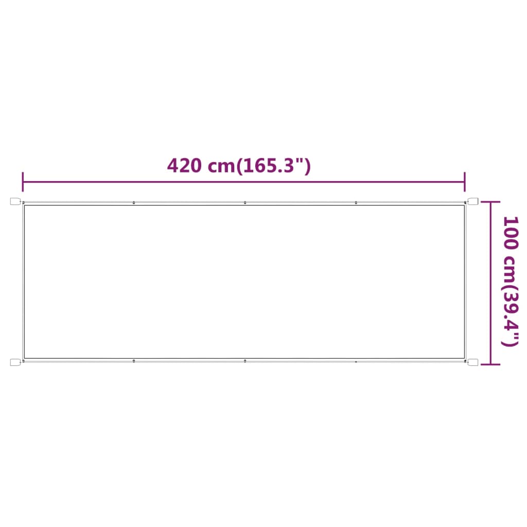 Luifel Verticaal Oxford Stof Lichtgroen 100 x 420 cm