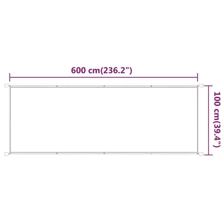 Luifel Verticaal Oxford Stof 100 x 600 cm Lichtgroen