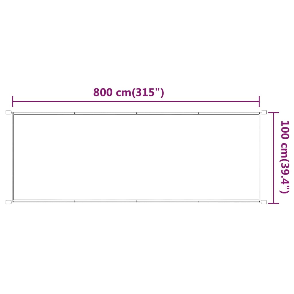 Luifel Verticaal Oxford Stof 100 x 800 cm Lichtgroen
